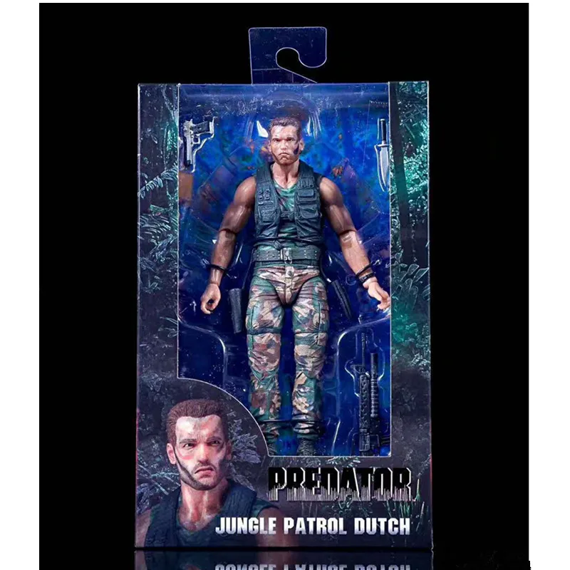 7 стилей NECA Aliens против Predator Серия Jungle Hunter без маски Demon Patrol Dutch великий игрушечный действующий персонаж DZ2442.