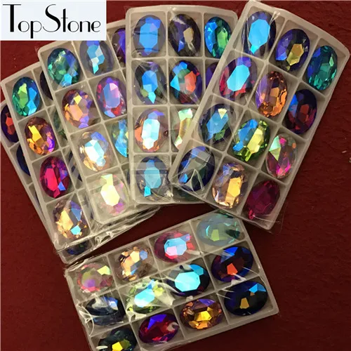 20x30mm 12pcs Topstone Овальный причудливый Камень mix colors AB 6x8,8x10,10x14,13x18,18x25,20x30 мм стеклянные кристаллы для изготовления ювелирных изделий - Цвет: 20x30mm 12pcs