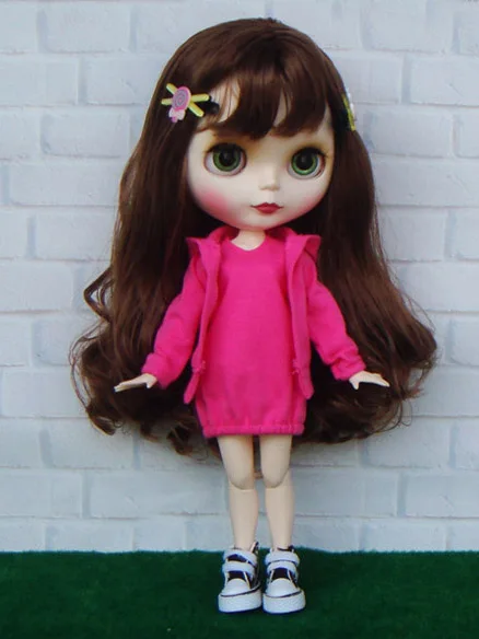 1 комплект, повседневное спортивное пальто+ платье-жилет для Blyth, Azone, Licca, Barbies, 1/6 BJD, аксессуары для куклы