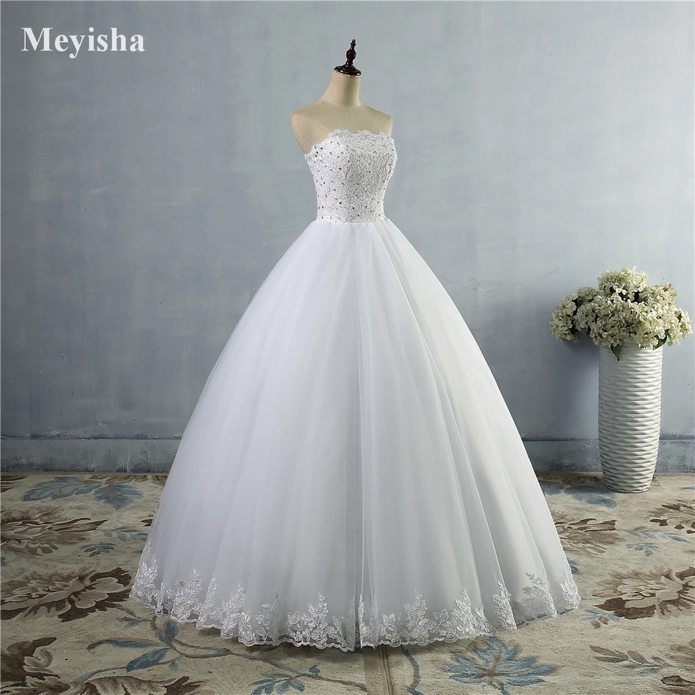 ZJ9061 кружева нижний Белый Кот Пром платье со шнуровкой сзади Свадебные платья 2019