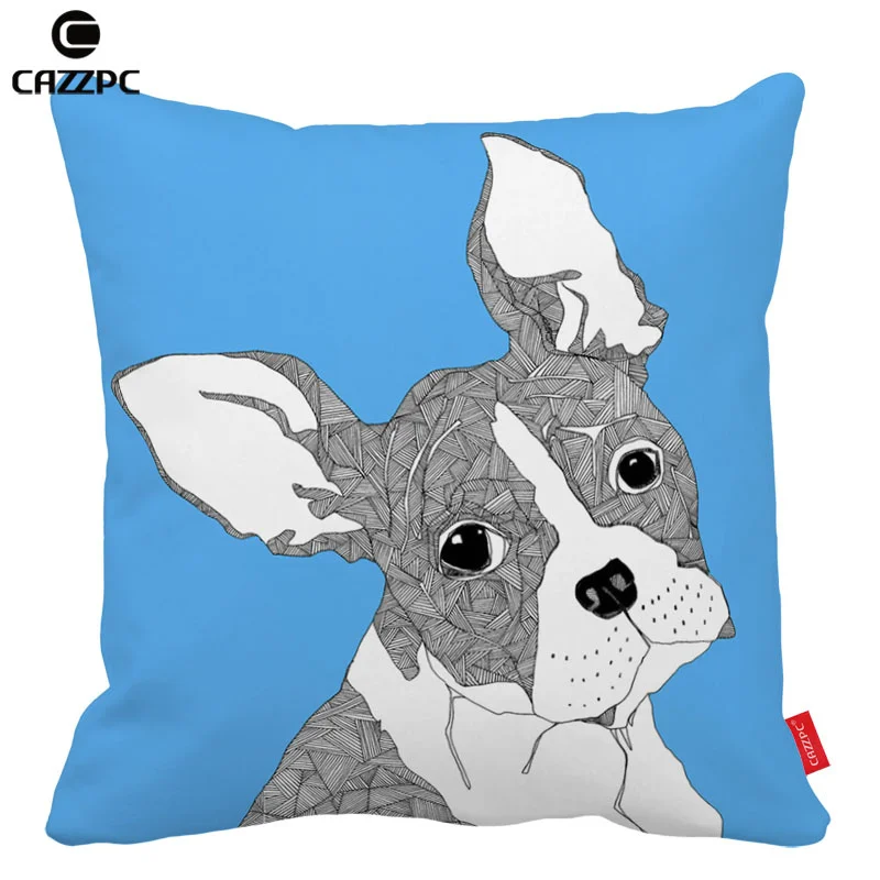 Эскиз акварель Французский бульдог puglet кролик козы лошадь ламы с принтом машины