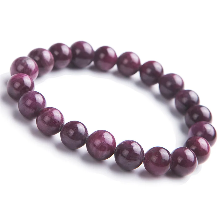 

2017 New Arrival 8.5mm Genuine Red Zoisite Gems Natural Stone Round Crystal Beads Stretch Charm Bracelet Femme