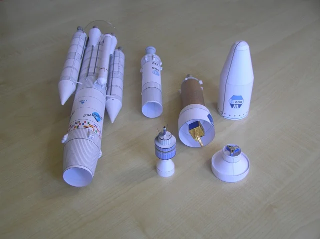 Высококачественная Бумажная модель Европейского Ариана 4 rocket Paper Kit|Картонные