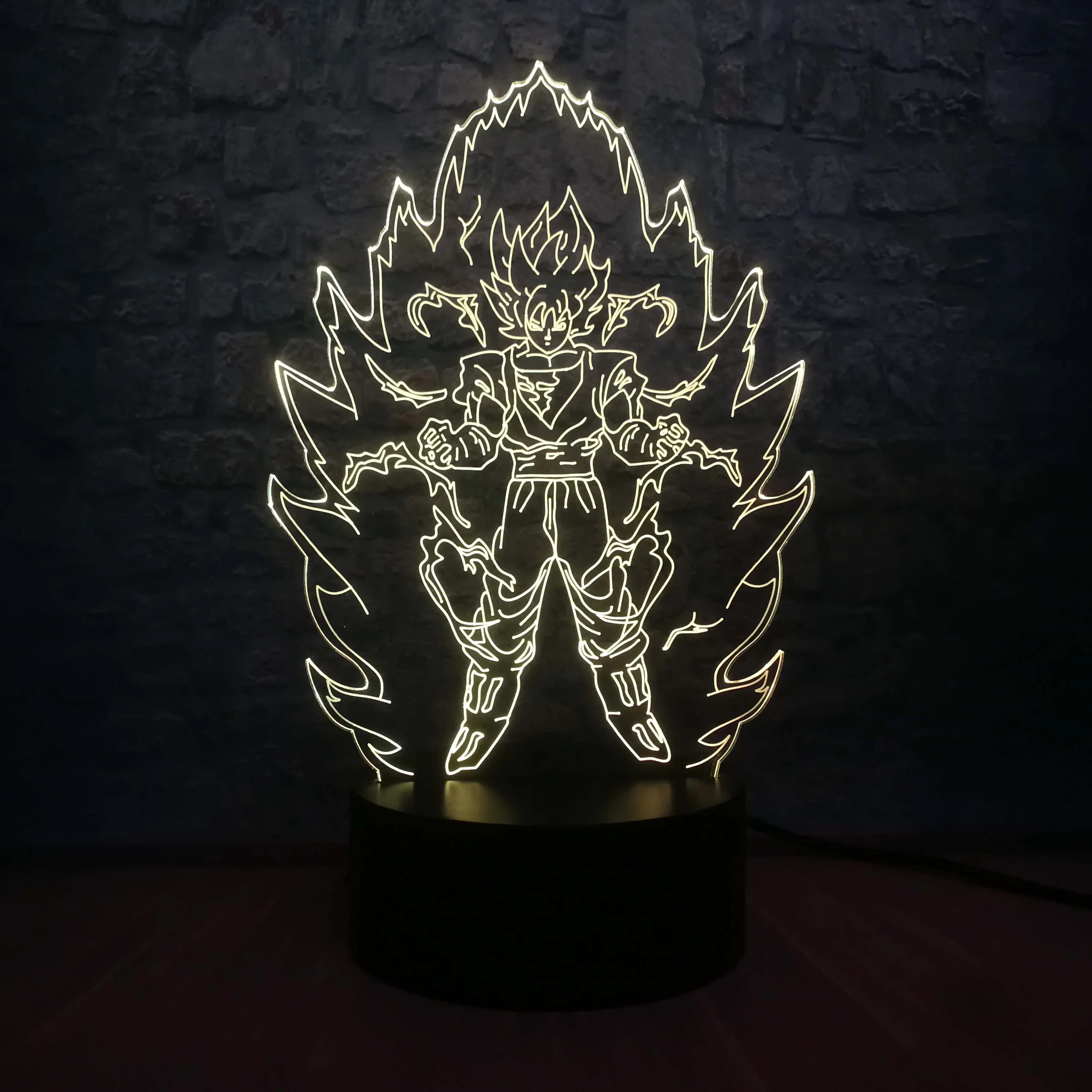 3D светодиодный светильник Dragon Ball Super Son Goku ночник для спальни креативное