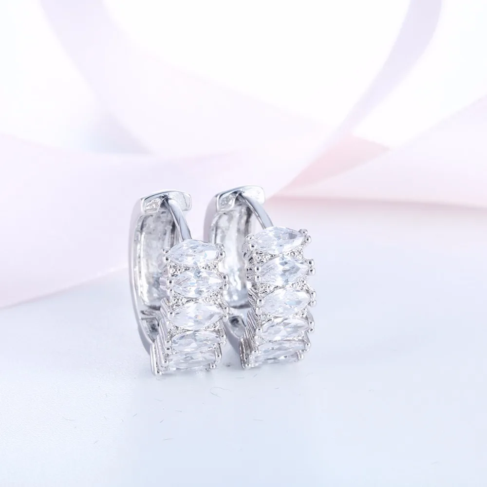 Kinitial 1 пара Горячая кристалл жемчужина австрийского Овальный Форма дамы Sexy Хооп