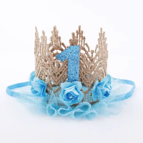 New Children 1St Birthday Party Crown Headwear Flower Hat Baby Hairband Photography Prop Princess Headdress | Мать и ребенок
