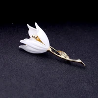 sweet cute white flower brooches resin elegant decoration accessories