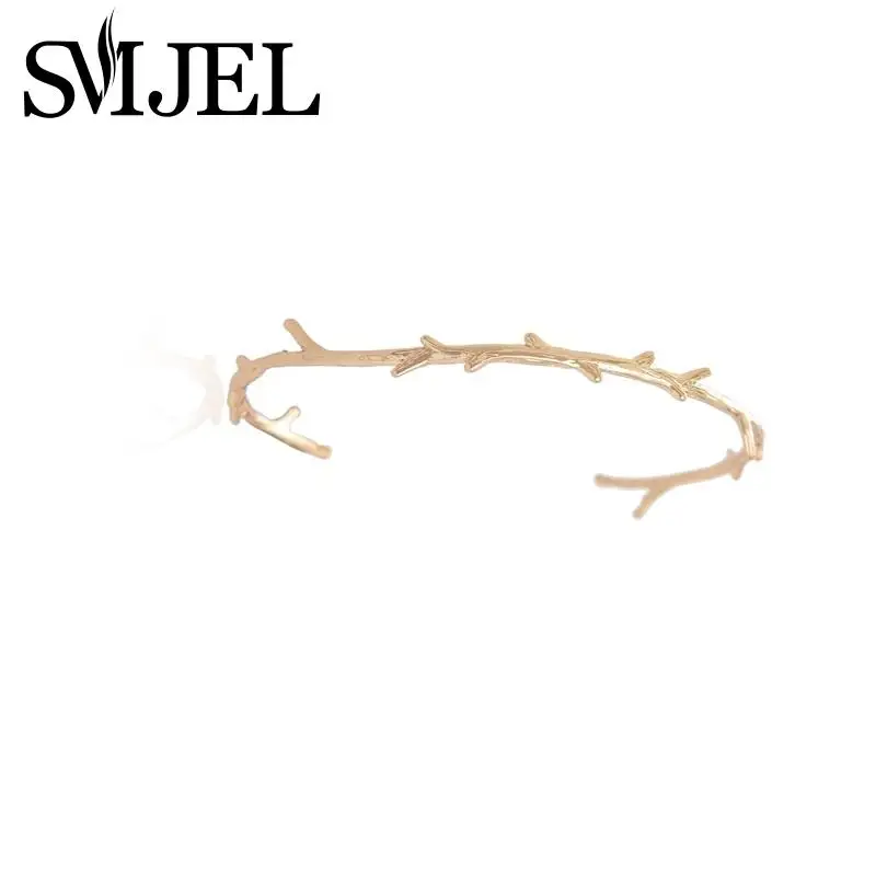 Женский Браслет манжета SMJEL новый изящный простой браслет на запястье с веткой