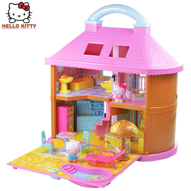 Hello Kitty игрушки для детей Приморский курортный отель дом девочек большой игрушка