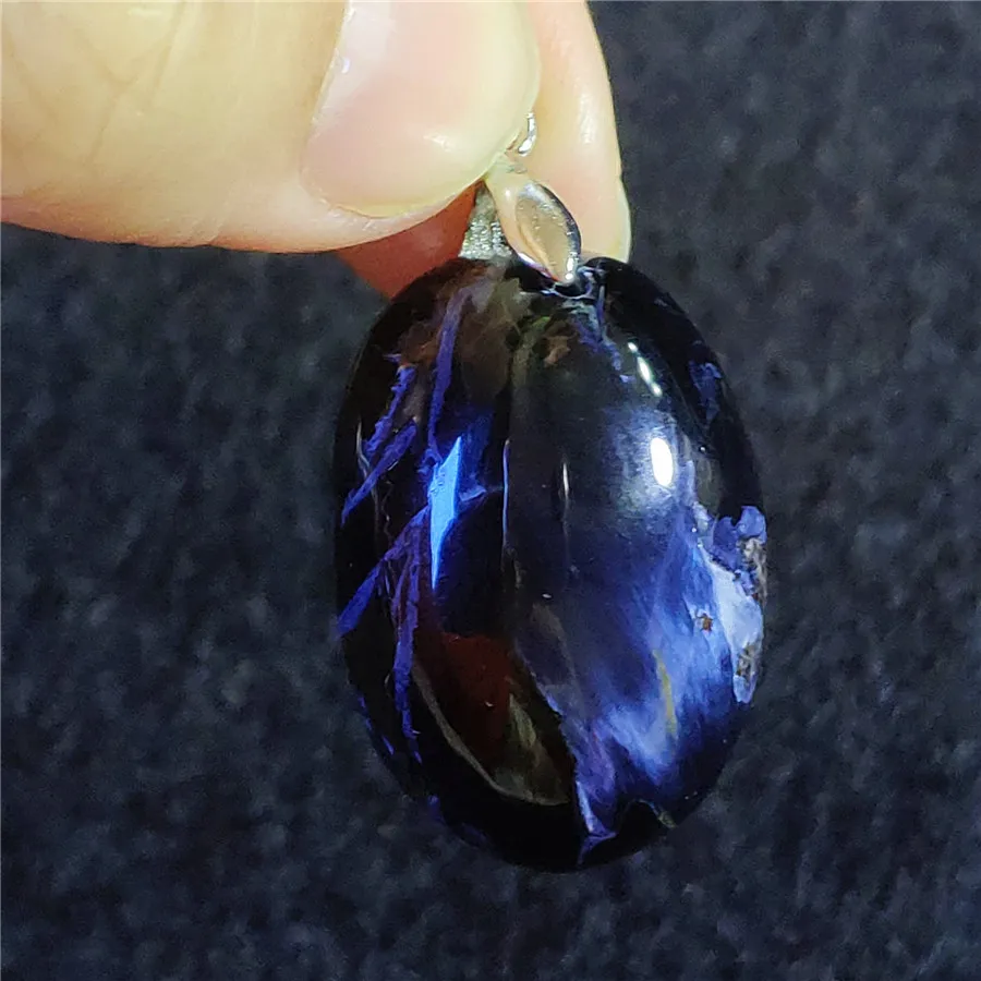 Подлинная Голубой натуральный Pietersite кулон Chatoyant камни Натуральный камень