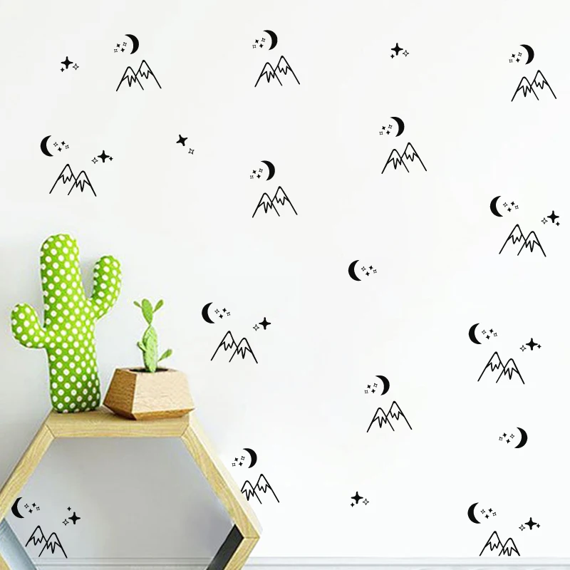 Camping in the Mountains Wall Decals for Boy or Girls Room Decoration DIY Woodland Adventure Vinyl Sticker Nursery Decor | Дом и сад