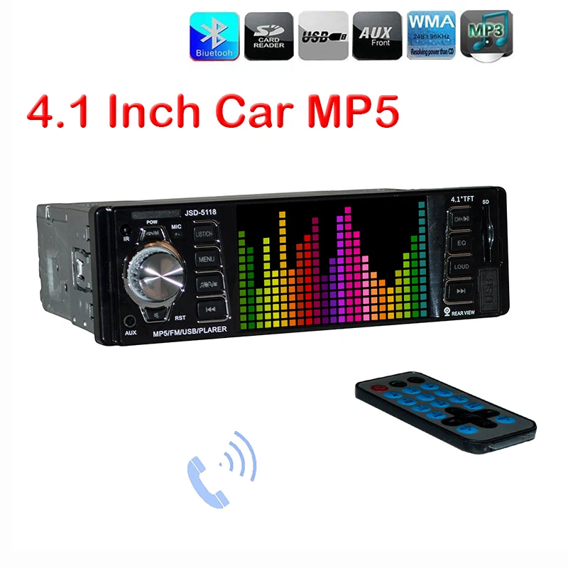 Viecar автомобильный MP5 плеер 4 1 ''HD экран дисплей Авто Видео Аудио USB FM SD AUX в порт