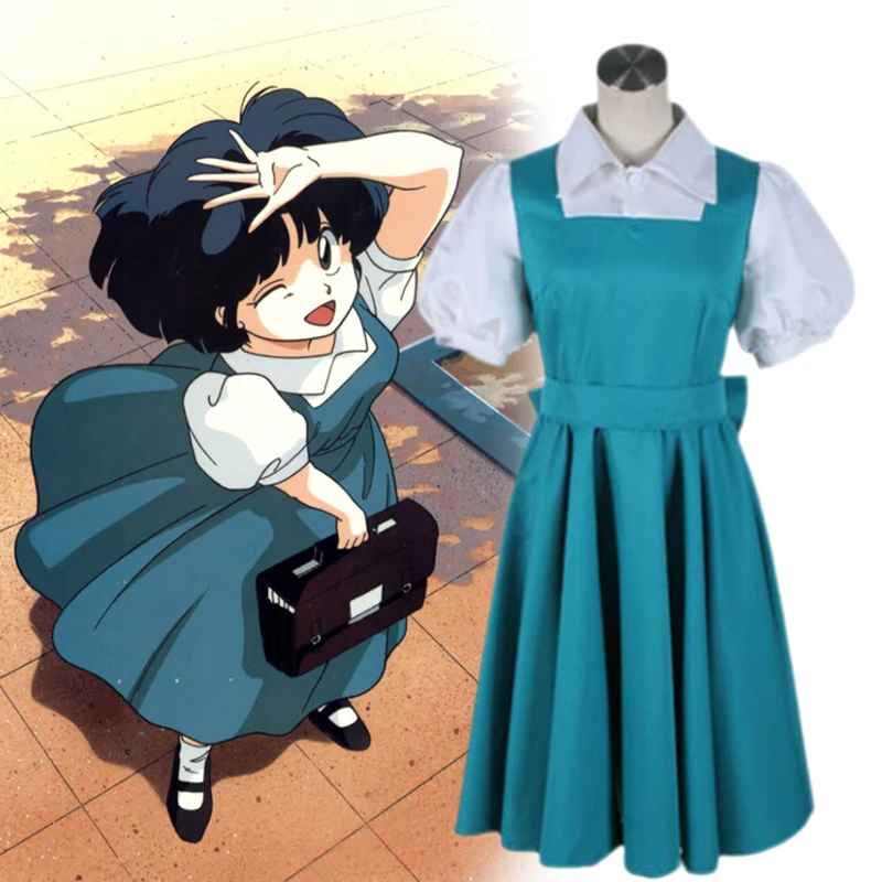 Аниме Ranma niпучок-no-Ichi Косплей Tendou Akane костюм платье Хэллоуин вечерние платья |