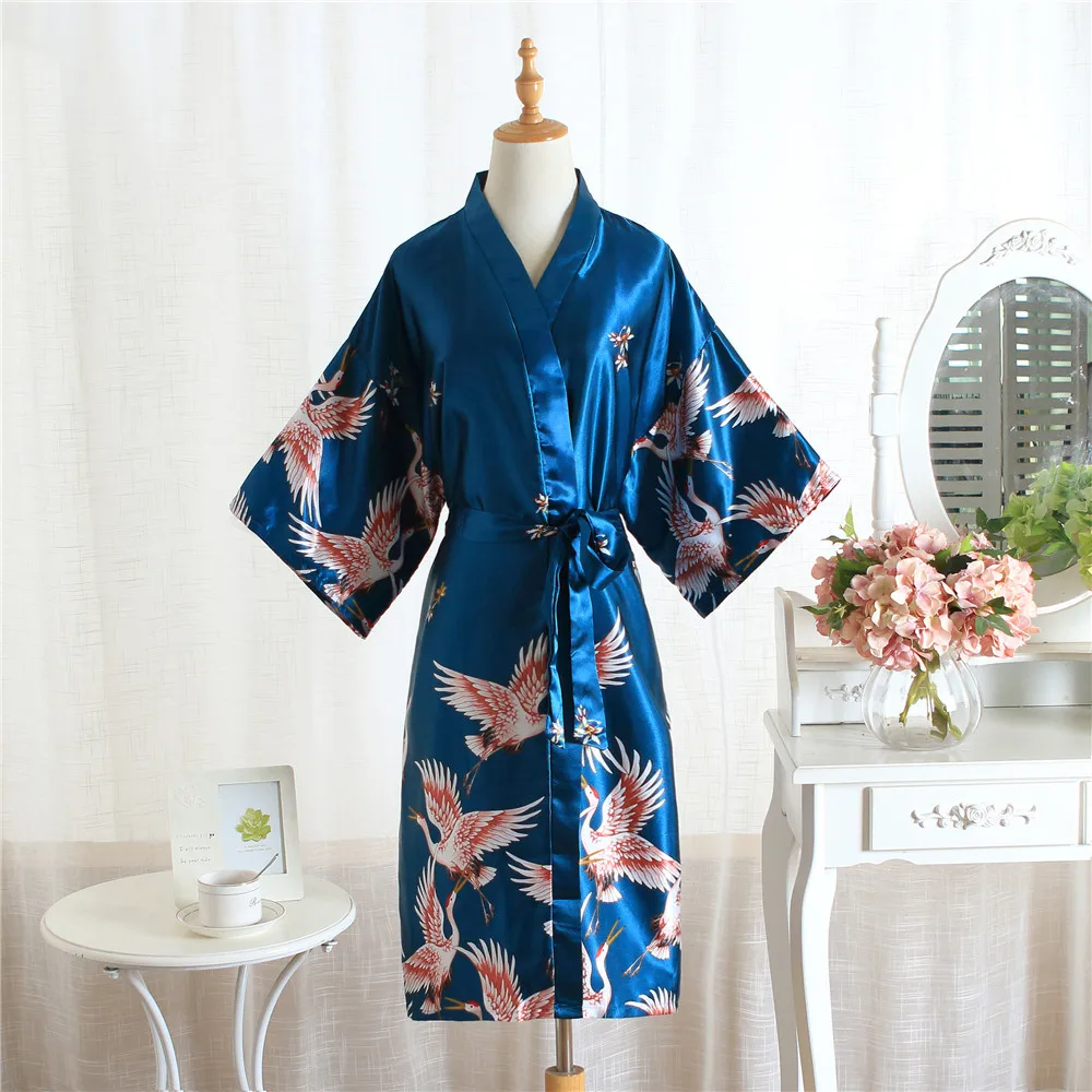 Женская одежда для сна с животным принтом кимоно банное платье сексуальное