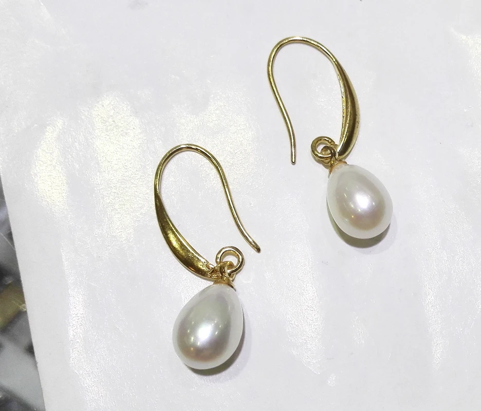 Серьги подвески женские с пресноводным жемчугом 8 9 мм|dangle earrings|pearl dangle earringsclassic