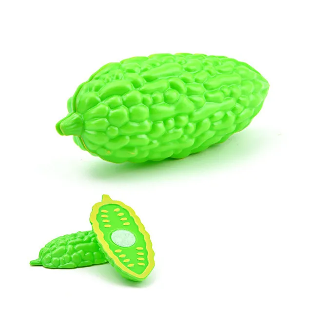 Bitter gourd 27 стилей, мини-игрушки для фруктов и овощей, АБС-пластик, Детские кухонные игрушки для детей, Игрушки для раннего образования - Цвет: Bitter gourd