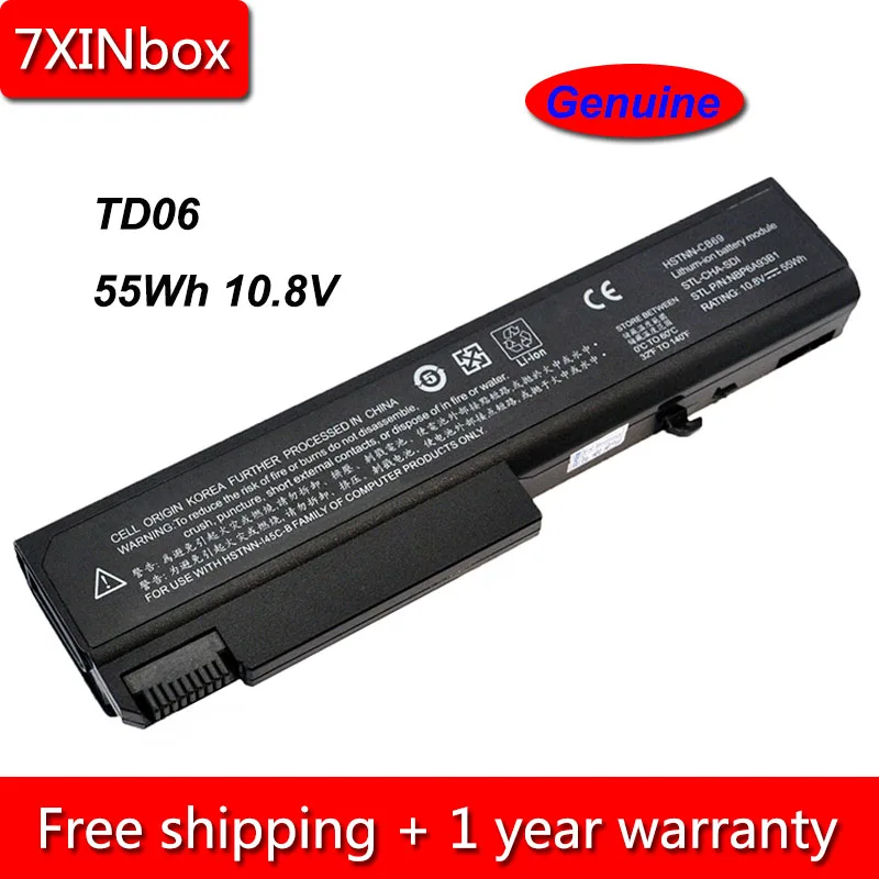 7XINbox 55Wh 10 8 V Genu TD06 TD09 Аккумулятор для ноутбука HP 6930P 8440P 8440W 6530B 6535B 6735B 6730B HSTNN-IB69 6500B 6440B