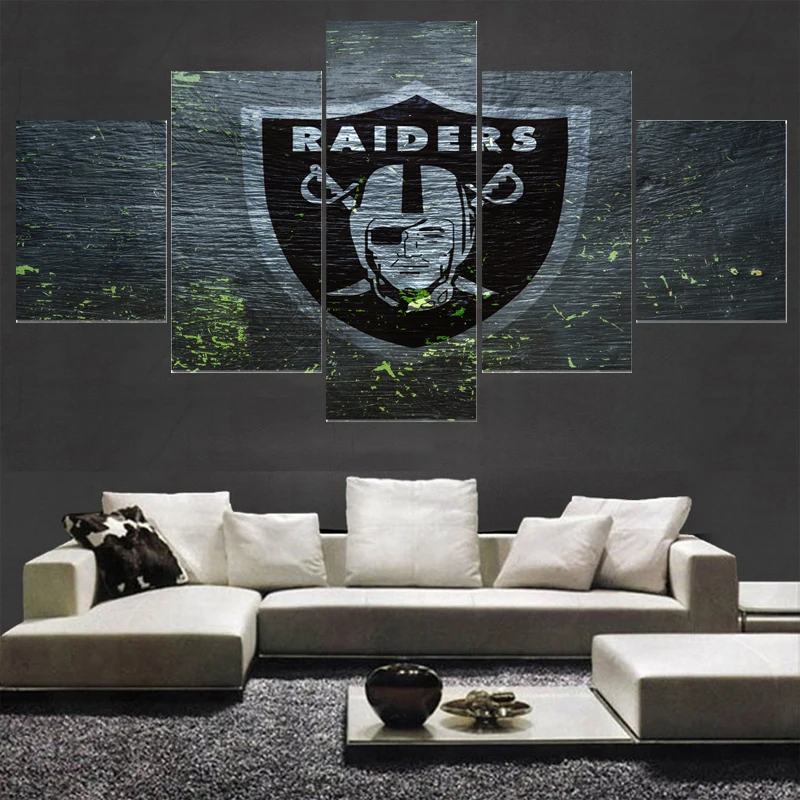 Новый Стиль Oakland Raiders холст живопись каллиграфия Спорт мяч команда плакат стены