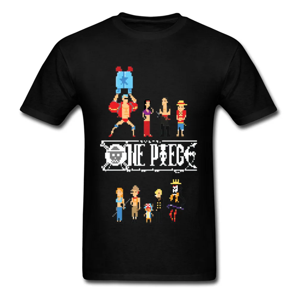Pixel One Piece Футболка мужская футболка Luffy Zoro Sanji Chopper Usopp Nami с черепом хлопковые