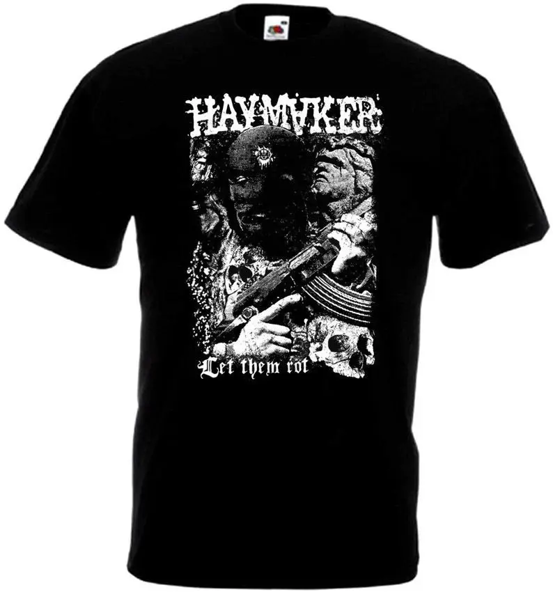 Haymaker пусть гниению V1 футболка черные хардкор панк Grindcore все размеры S 3XL Детская с