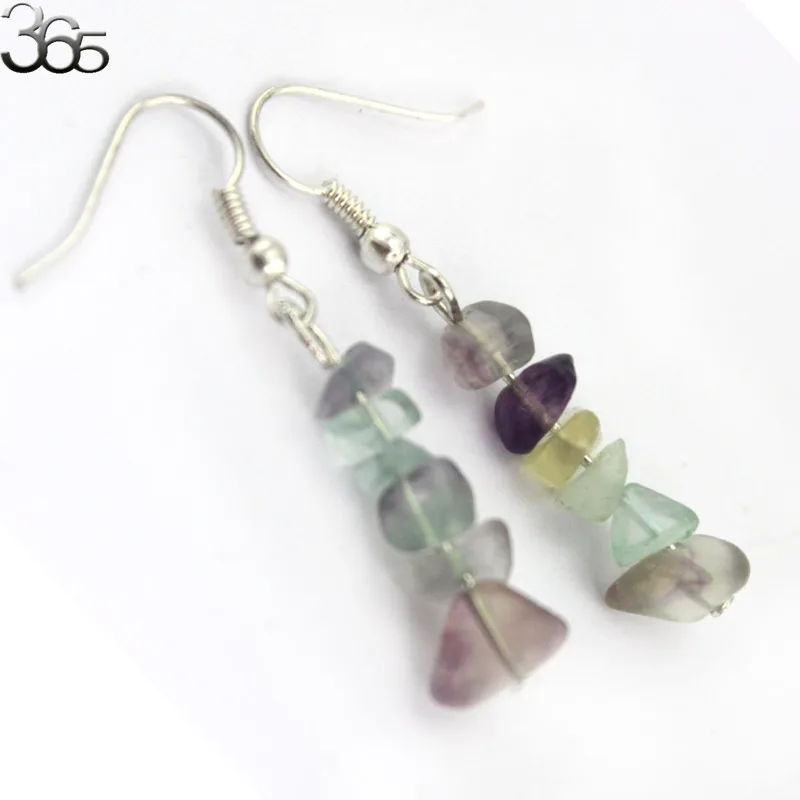 Free Shipping Beautiful Jewelry Hook Semi Precious Natural Genuine Gems Stone Chips Chip Woman Earrings | Украшения и аксессуары