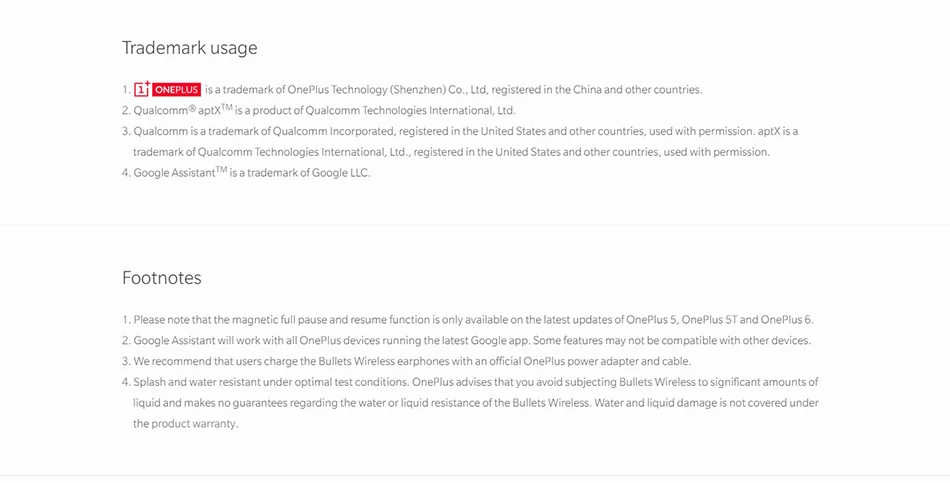 Оригинальные беспроводные наушники Oneplus Bullets aptX с шейным ободком для Oneplus 6, музыка от проводов и напряжения при зарядке