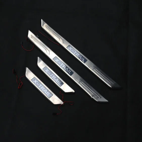 

Stainless Steel Door Sill Cover With LED For Nissan X-Trail 2008-2011 2012 2013 Welcome Pedal Car Styling Scuff Plate Sticker