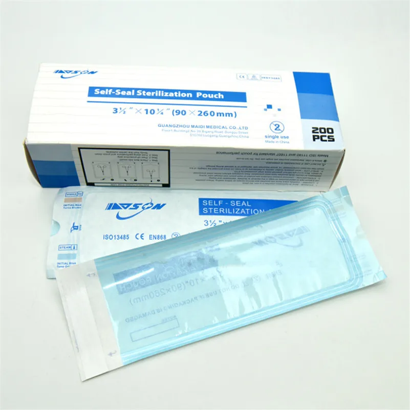 Автоклавная стерилизационная сумка с самопечатью 200 шт. стерилизованный мешочек