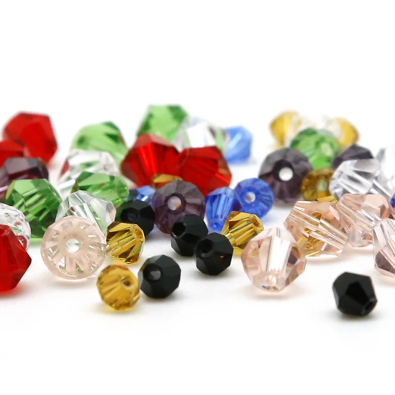 100 шт. разноцветные 4 мм граненые прозрачные чешские хрустальные бисер стеклянные