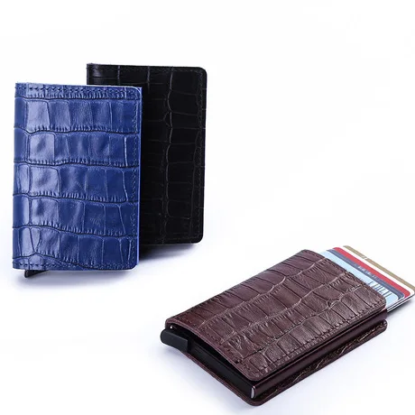 Casekey Роскошный кошелек из натуральной кожи мужской Rfid крокодиловый кожаный