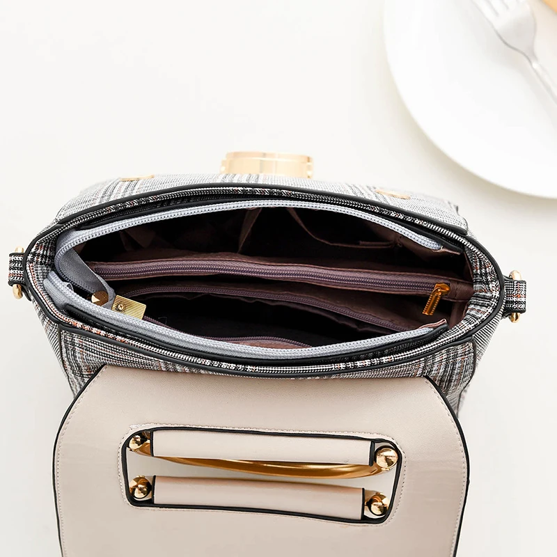 Ваша Луна 2018 Брендовые женские сумки дизайнерские красные в клетку с