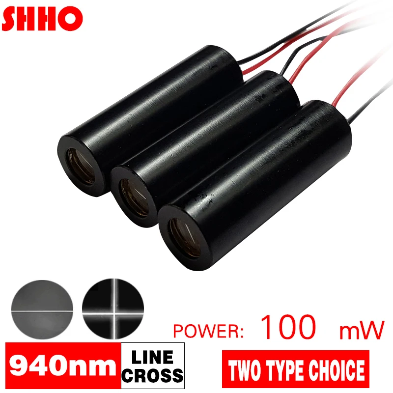 

High power invisible 940nm 100mw infrared line cross width ajdustable IR laser module Robot Laser Scanning Radar Launcher