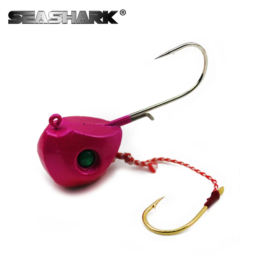 SEASHARK Lead Head Jig Lures 1Pcs/set 40G 60G 80G 100G Seawater Fishing Lure Sea Artificial Bait | Спорт и развлечения