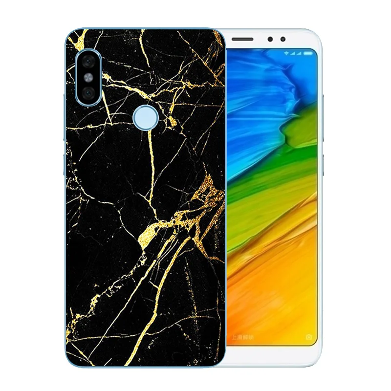 Чехол для Xiaomi Redmi Note 5 Pro чехол с узором Marb прозрачный |