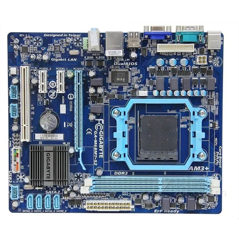 Оригинальная Материнская плата Gigabyte GA-M68MT-S2 DDR3 Socket AM3 M68MT-S2 настольная материнская плата M68MT-S2P Micro ATX VGA
