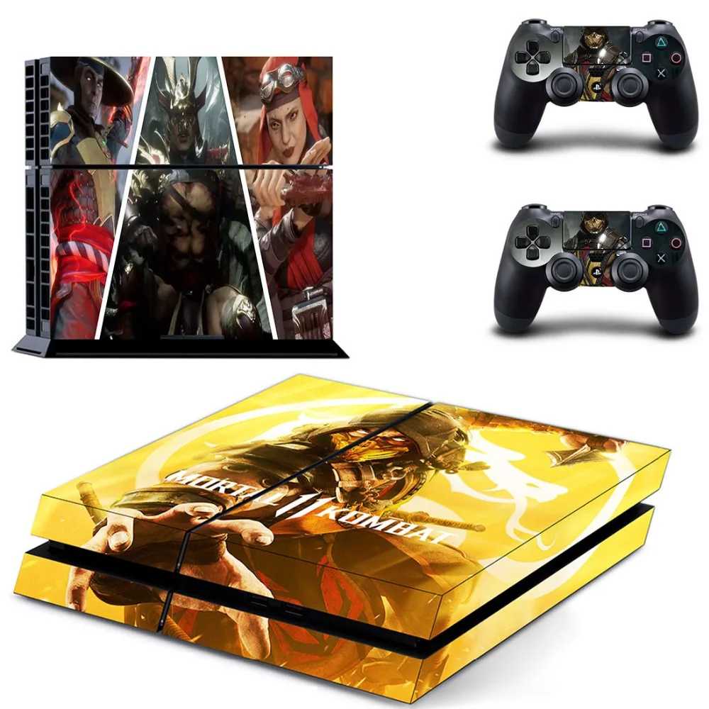 Mortal Kombat 11 PS4 чехол для игры наклейка PlayStation 4 и 2 контроллера наклейки|Наклейки| |