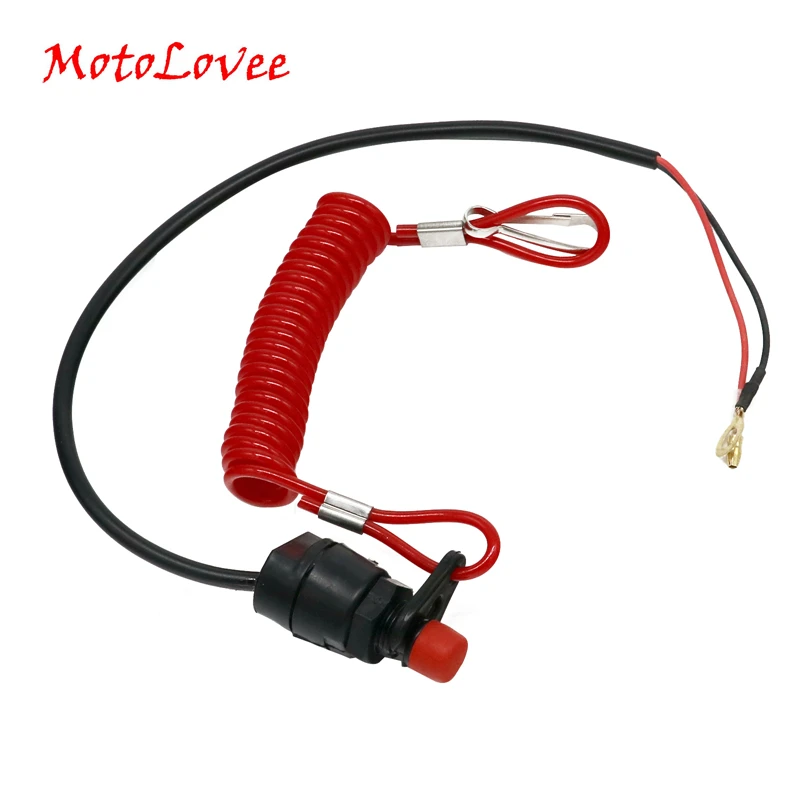

MotoLovee Boat Outboard Safety Rope Switch Engine Motor Lgnition Starter Key Switch Kill Stop Tether Cord For Yamaha Outboards M