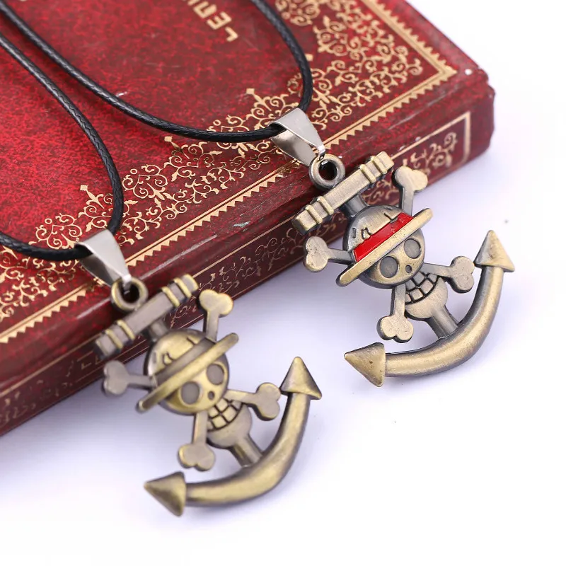 HSIC ювелирные изделия цельный череп ожерелье Луффи Аниме Кулон Ожерелье Мужчины