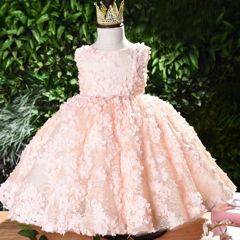Girls Dress Flowers Baby Baptism Christmas 1st Birthday Princess Girl Dresses For Party And Wedding Teenage Ball Gown | Детская одежда