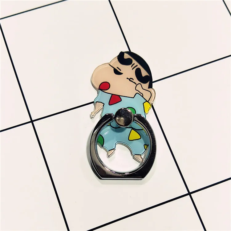 ee Chi-bi Maruko Crayon Shin-chan антиосеннее металлическое кольцо на палец для мобильного телефона с поддержкой фигурной игрушки - Цвет: ee