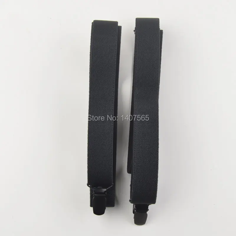 Модные черные подтяжки унисекс с 4 зажимами для женщин и мужчин раздельных брюк