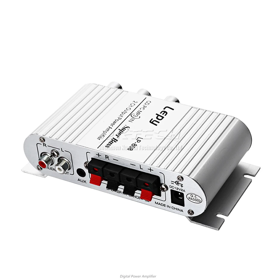 LP-808 Lepy мини-автомобиль Мощность усилитель цифровой плеер Hi-Fi стерео CD MP3 MP4 PC Динамик мотоцикл Главная Super BASS 2-CH Аудио AMP