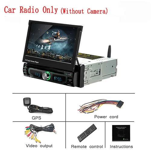 Without Camera Camecho 1 Din Android автомобильный мультимедийный Радио 7 ''автомобильный Стайлинг Авторадио Android автомобильный аудио плеер с BT/Wifi/gps/Mirror Link/MP5 - Цвет: Without Camera