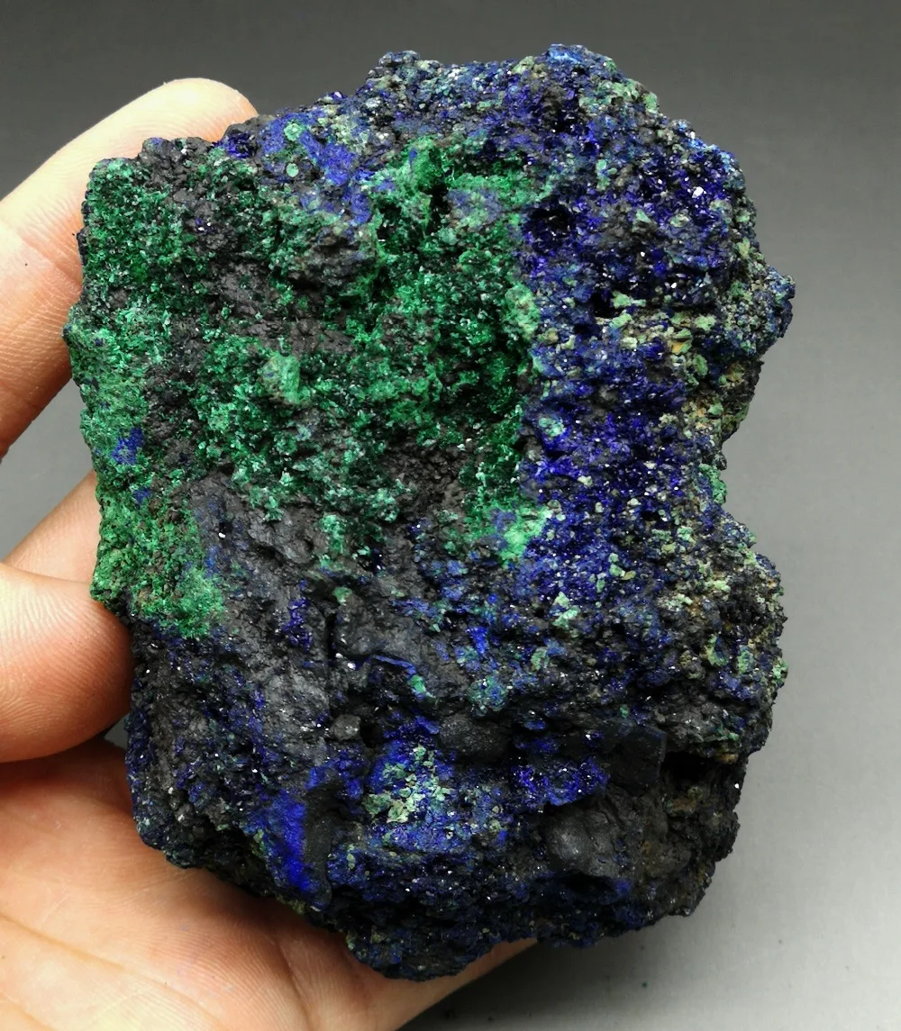 340 г натуральный камень и кристалл Азурит/Малахитовый симбиотический