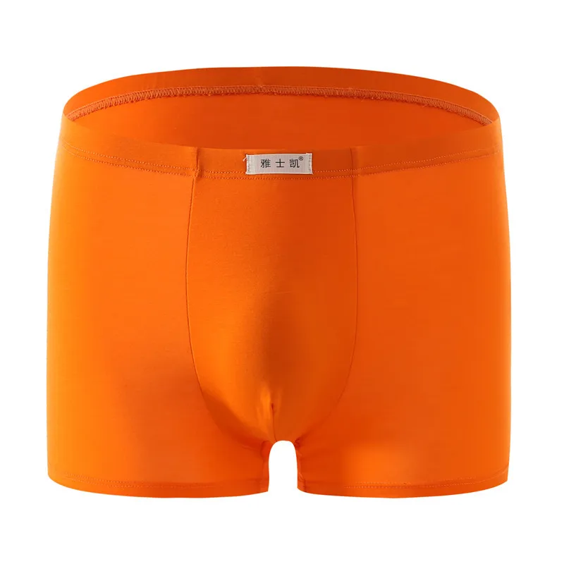 orange Нижнее белье больших размеров, мужские боксеры, трусы, сексуальные мужские трусы с принтом, мужские боксеры, мужские шорты, мужские кальсоны, 5XL 6XL 7XL - Цвет: orange