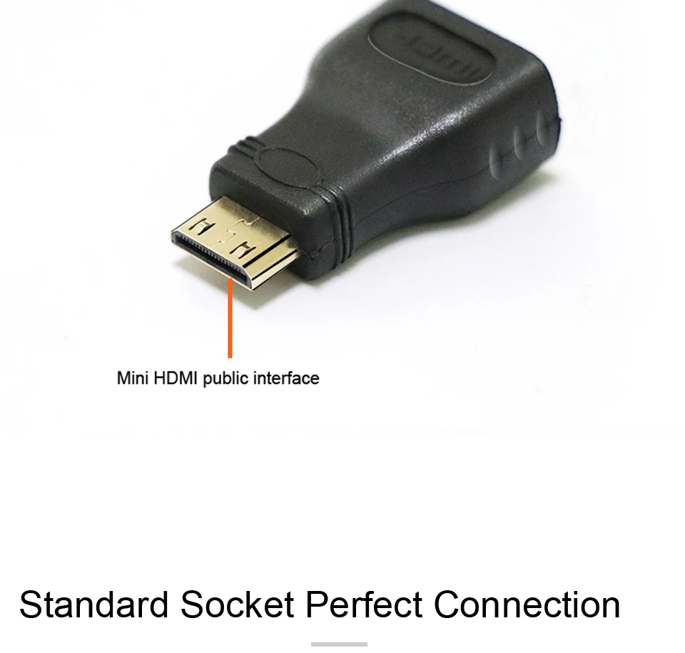 QGeeM MINI HDMI Тип C штекер HDMI Женский адаптер конвертер 1080 P 2K 4K для мини ПК HDTV HD камера 5504
