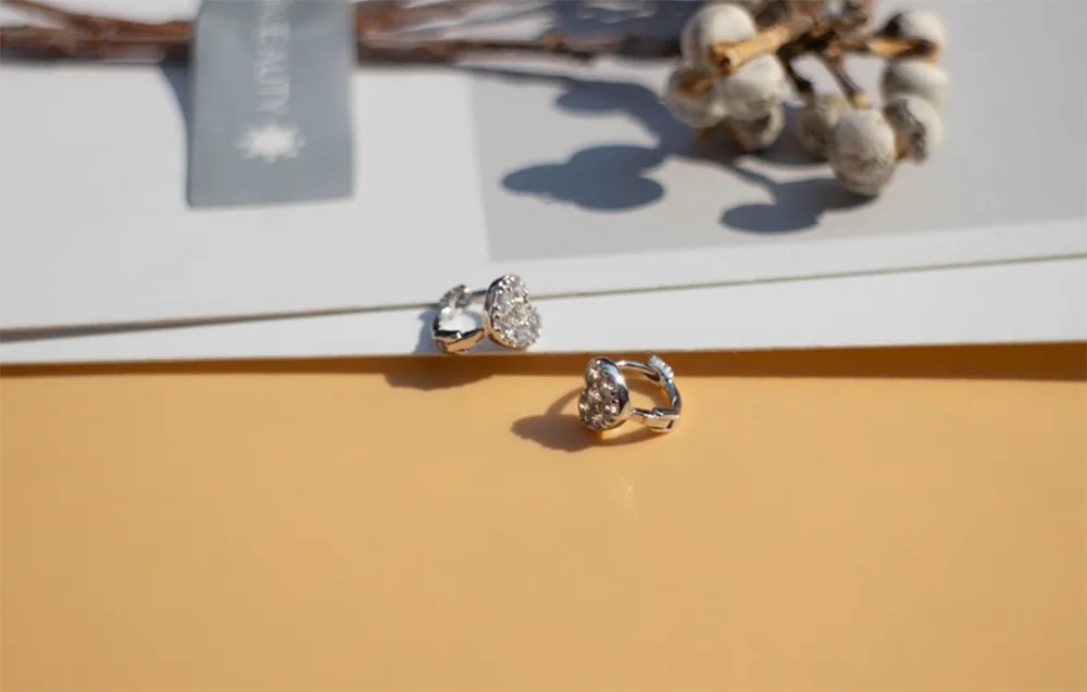 Серьги из стерлингового серебра 925 пробы модные циркониевые маленькие серьги в