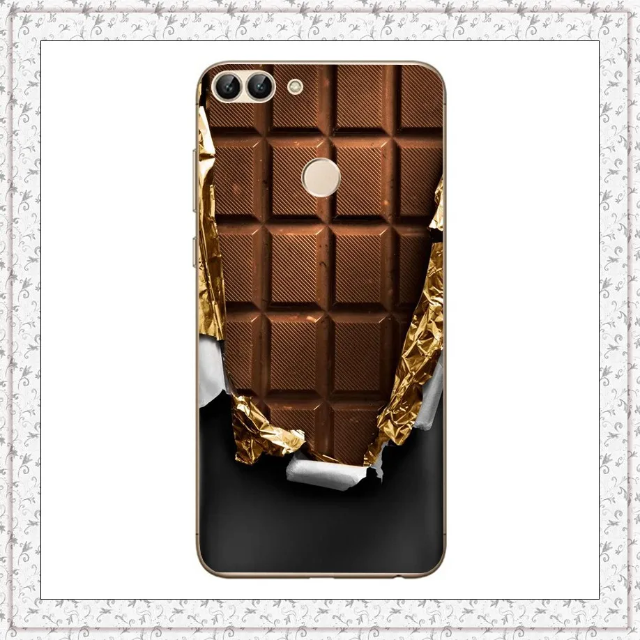 chocolite Чехол для телефона huawei P Smart чехол из ТПУ с принтом на P Smart Мягкий силиконовый чехол для huawei PSmart FIG-LX1 - Цвет: chocolite