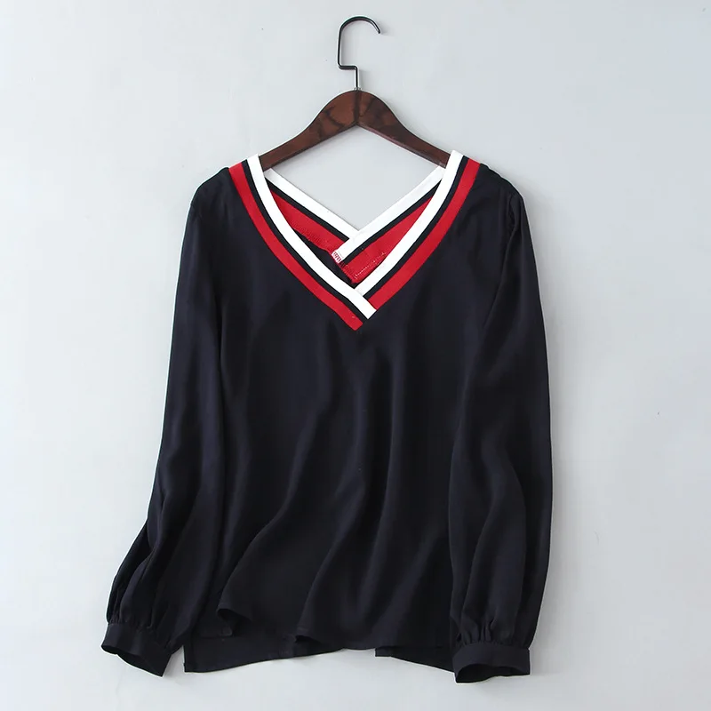 

Spring Autumn Preppy Style Chiffon Blouse Shirt Office Women Shirt Chiffon Women Tops XL0005 LQ0063