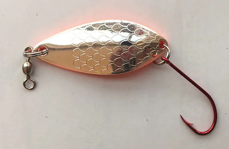 4 5 г большая приманка-ложка с одним крючком покрытие поверхности серебро чистая